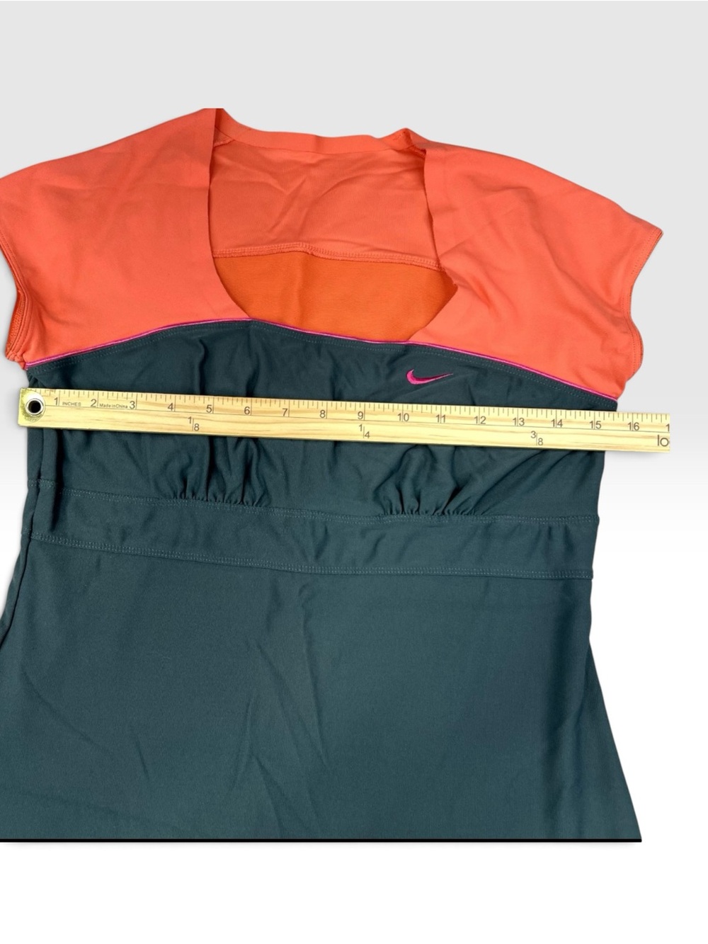 Nike Vintage (2009) Serena Williams Coral & Grey Athletic Fit Dress(French open) - Picture 4 of 7